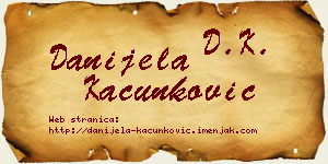 Danijela Kačunković vizit kartica